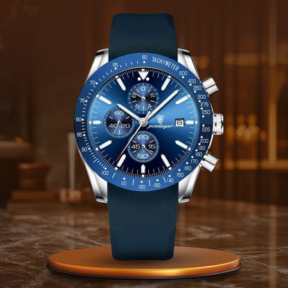 Luminous Chronograph Watch with Date Display, Water Resistant, Precision Quartz Movement, Shock Resistant, 3ATM 13