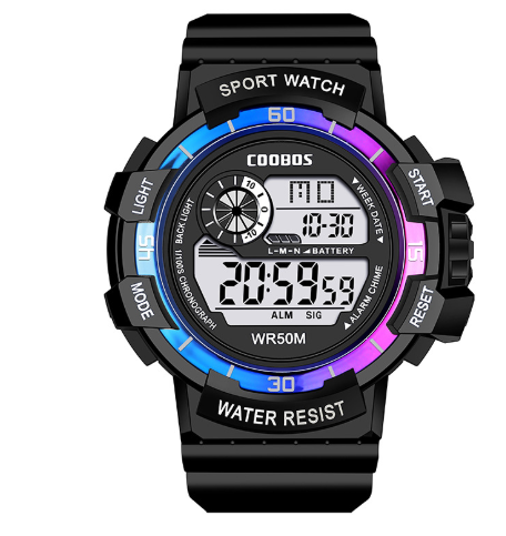 Luminous Waterproof Military Sports Watch with LED Display – Durable and Multifunctional 1