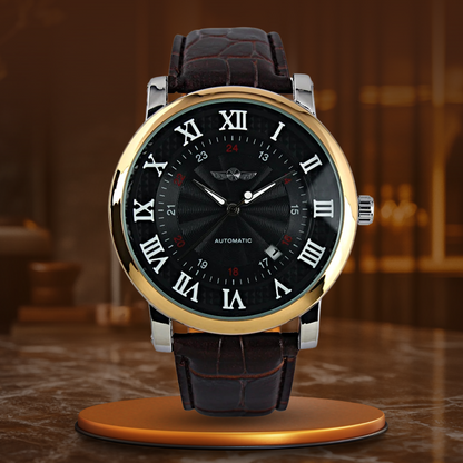 Luxury Automatic Leather Watch with Calendar Function – Elegant Timepiece for Men 10