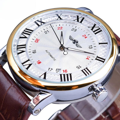 Luxury Automatic Leather Watch with Calendar Function – Elegant Timepiece for Men 2