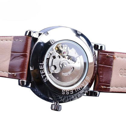 Luxury Automatic Leather Watch with Calendar Function – Elegant Timepiece for Men 4