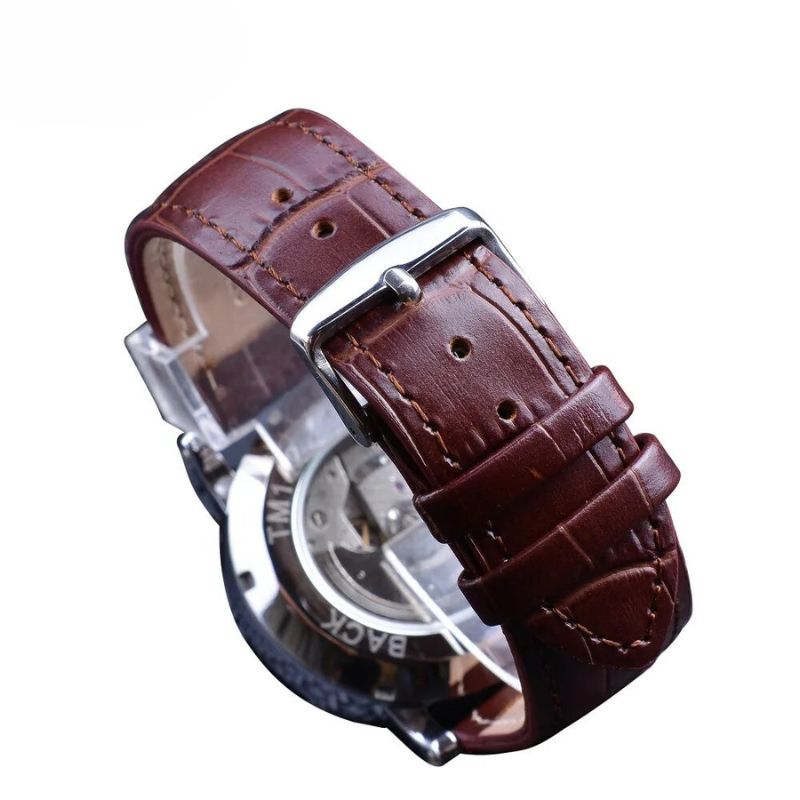 Luxury Automatic Leather Watch with Calendar Function – Elegant Timepiece for Men 5