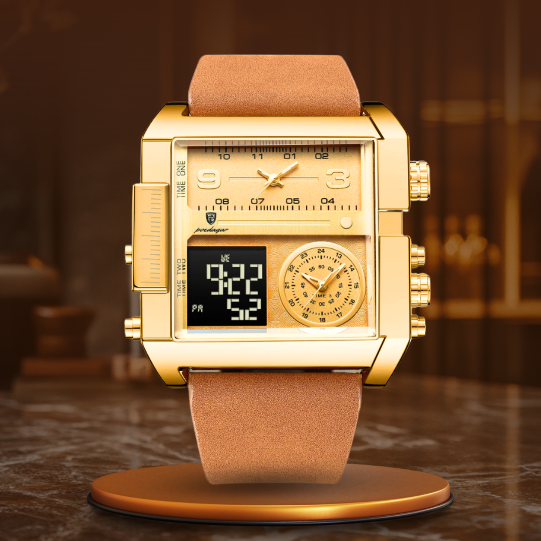 Luxury Digital Wrist Watch with Backlit Display and Water Resistance – Stylish Multifunctional Timepiece 0
