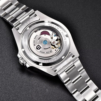 Men's Automatic Mechanical GMT Watch with Sapphire Crystal, Stainless Steel, Luminous BGW-9 Features