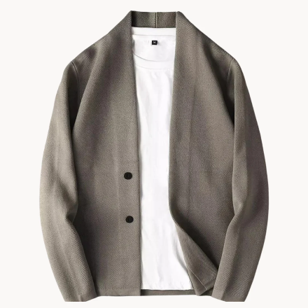 Men's Blazer Jacket Grey Tailored Fabric 0