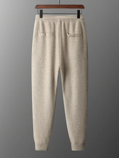 Men's Cardigan and Pants Set Grey 100% Merino Wool 3