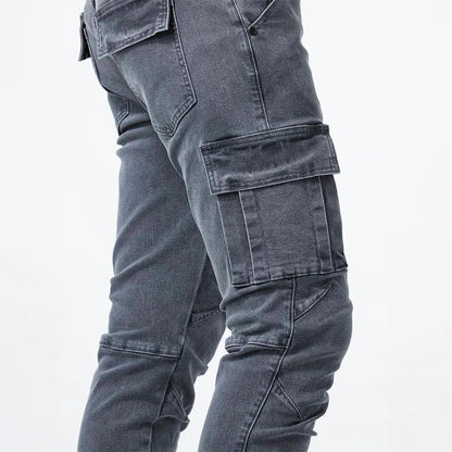 Men's Cargo Pants Black Denim