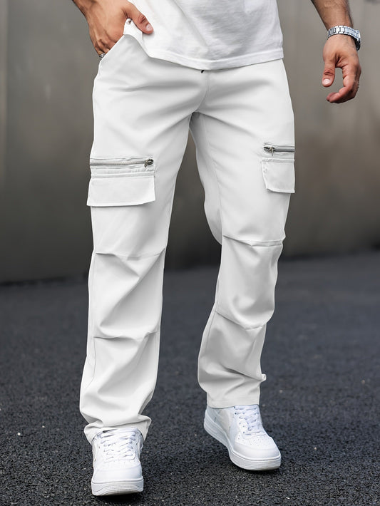 Men's Cargo Pants Gray Cotton Blend Casual Trousers 0