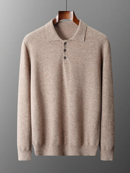 Men's Cashmere Sweater Grey 100% Merino Wool 2