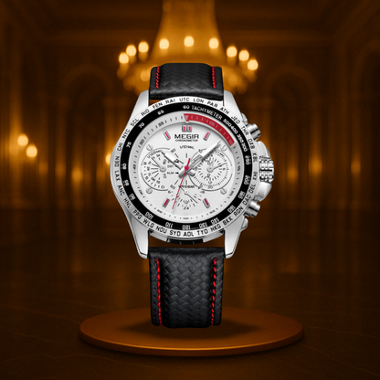 Men's Casual Watch Black Quartz 47mm Luminous