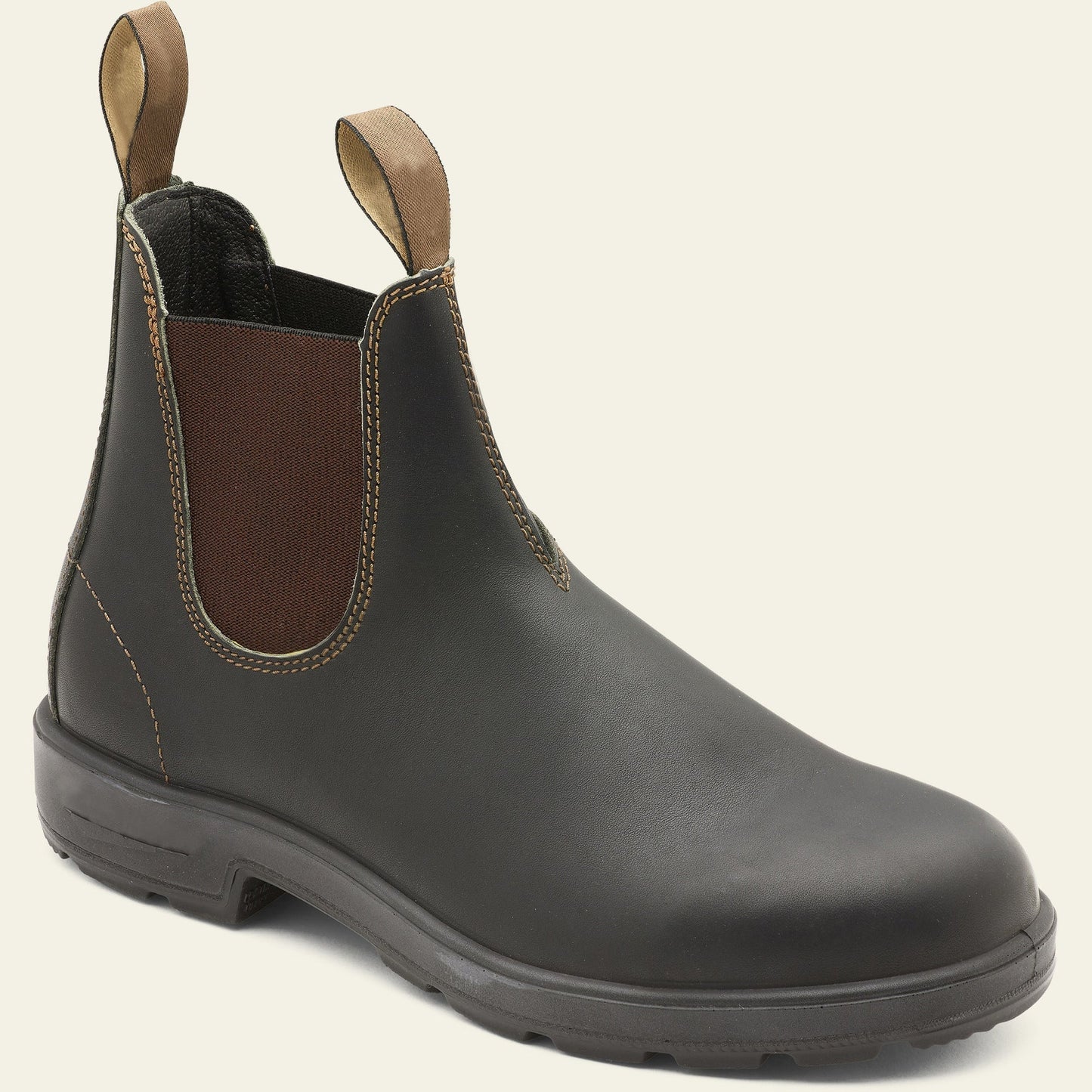 Men's Chelsea Boots Black Leather Slip-On Ankle Fit