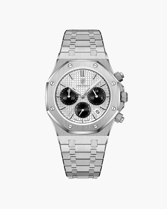 Men's Chronograph Watch Black Stainless Steel