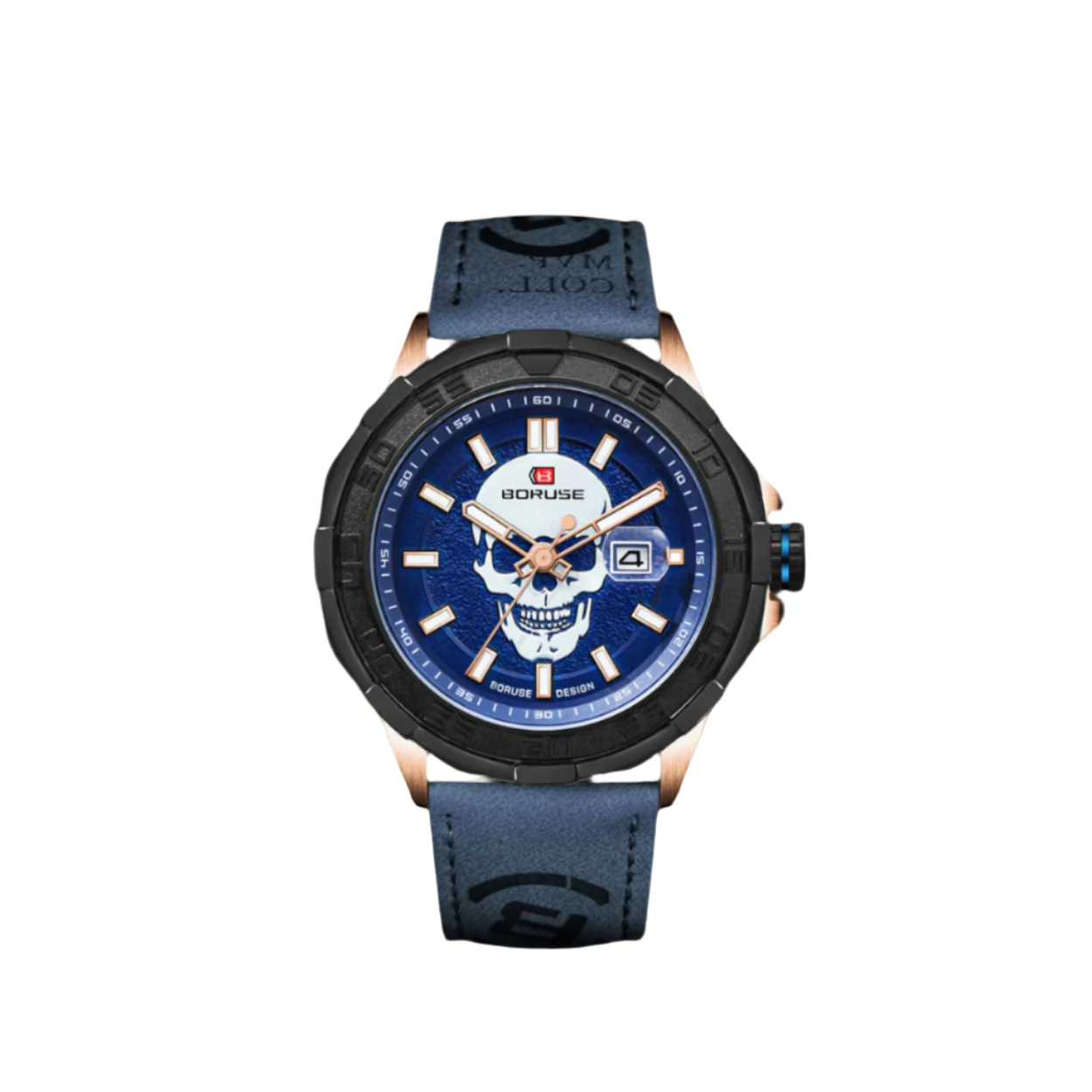 Men's Chronograph Watch Black Stainless Steel 46mm