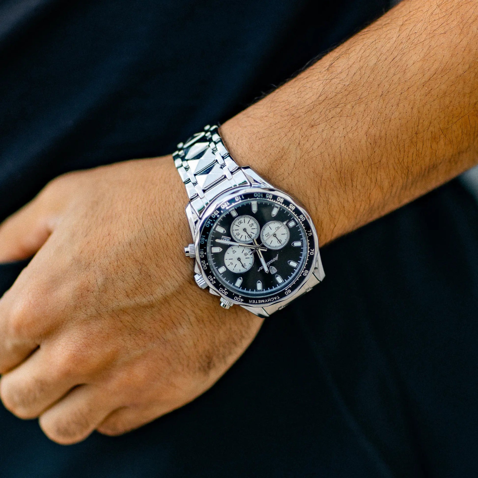 Men's Chronometer Watch Silver Stainless Steel 2