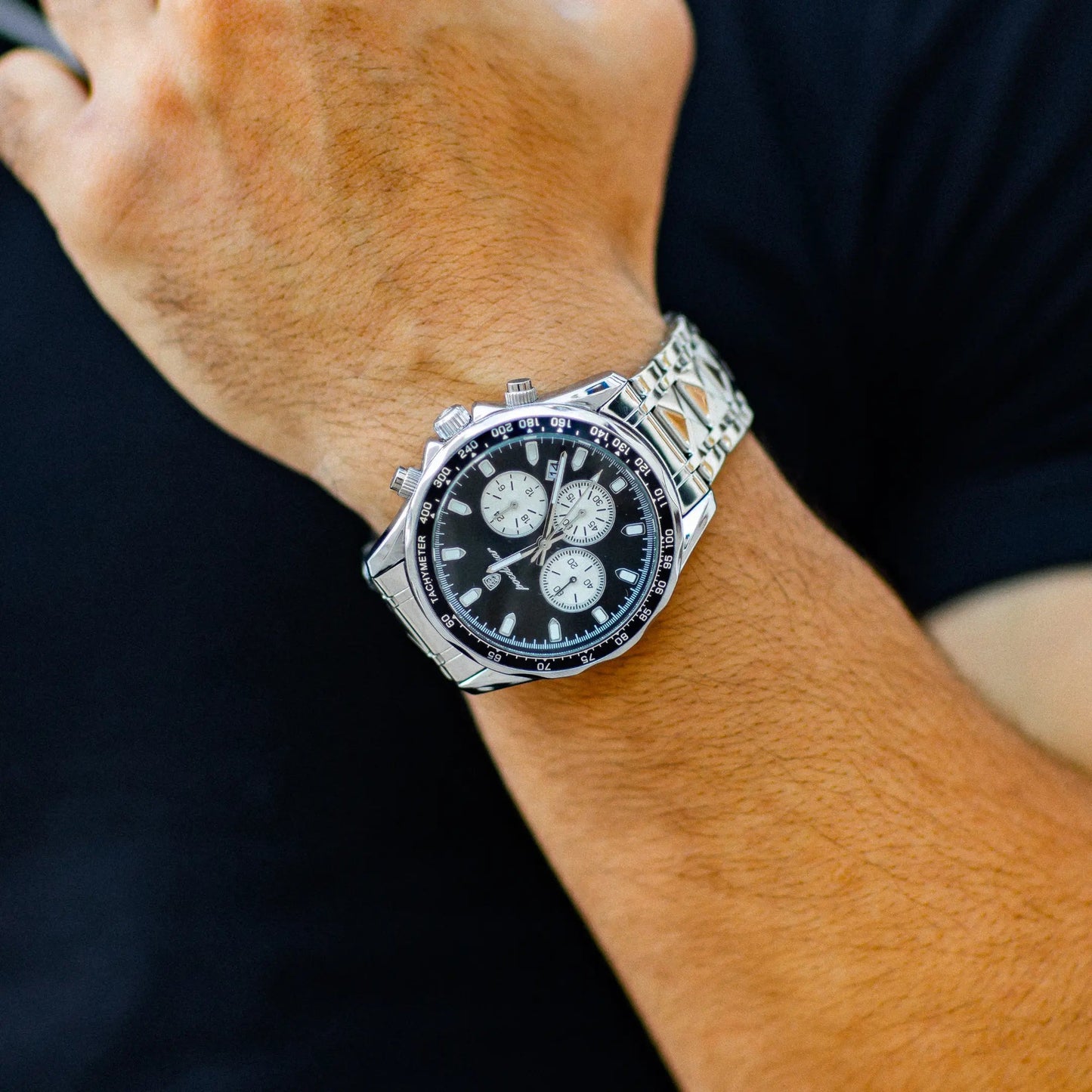 Men's Chronometer Watch Silver Stainless Steel 3