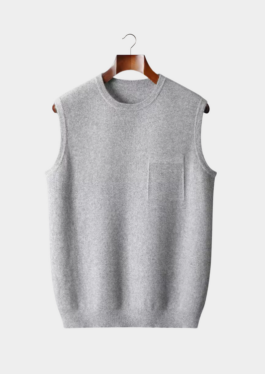 Men's Crewneck Vest Extra-Fine Merino Wool
