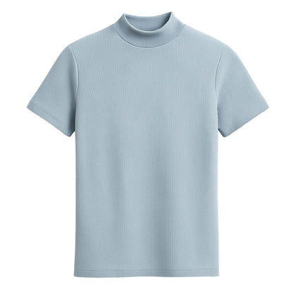 Men's Dress Shirt Blue Breathable Fabric
