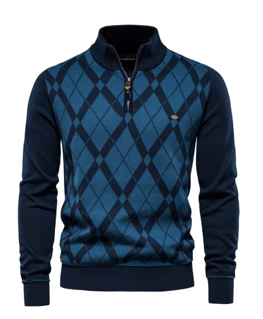Men's Half-Zip Sweater Gray Soft Fabric 0