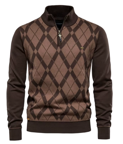 Men's Half-Zip Sweater Gray Soft Fabric 3