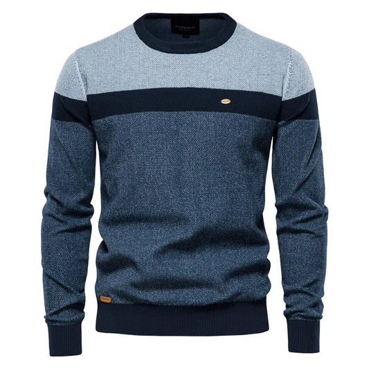 Men's Half Zip Sweater Grey Cotton Blend 0