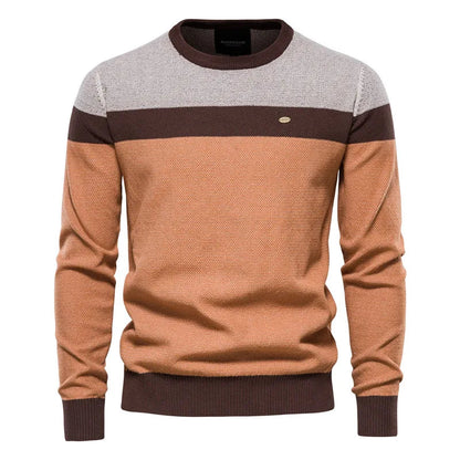 Men's Half Zip Sweater Grey Cotton Blend 1