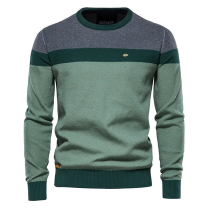 Men's Half Zip Sweater Grey Cotton Blend 2