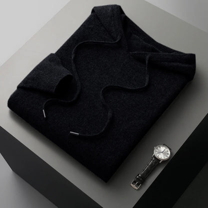 Men's Hoodie Grey Merino Wool
