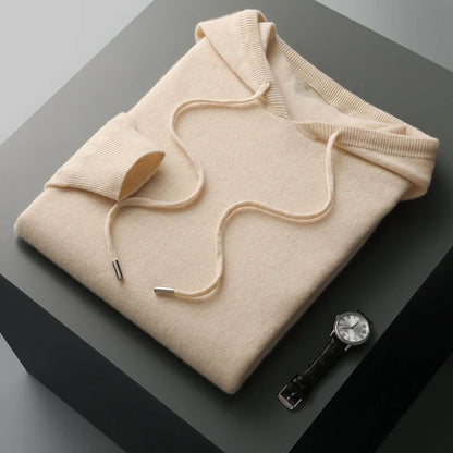 Men's Hoodie Grey Merino Wool