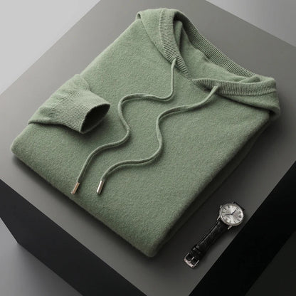 Men's Hoodie Grey Merino Wool