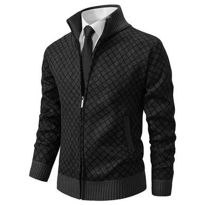 Men's Jacket Black High-Quality Fabric Winter Warmth 2