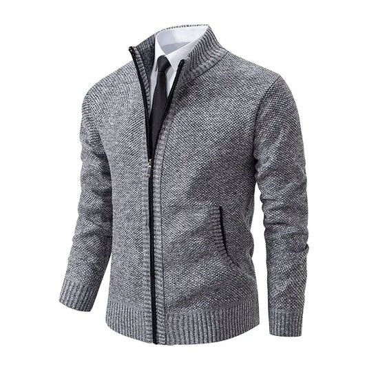 Men's Jacket Black Premium Fabric Zip-Up 0