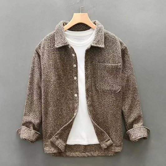 Men's Jacket Gray Cashmere Blend Relaxed Fit