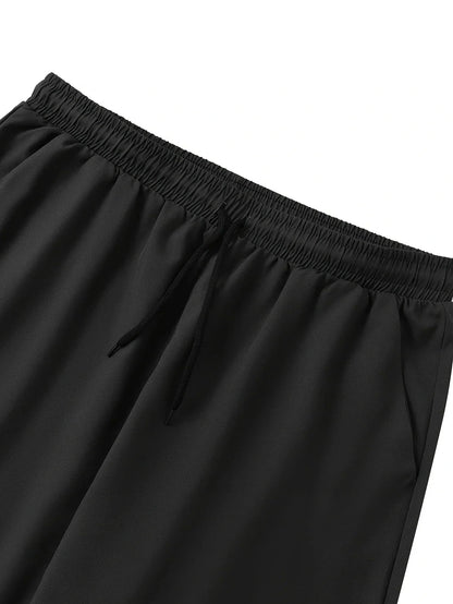 Men's Joggers Black Lightweight Quick-Drying Fabric