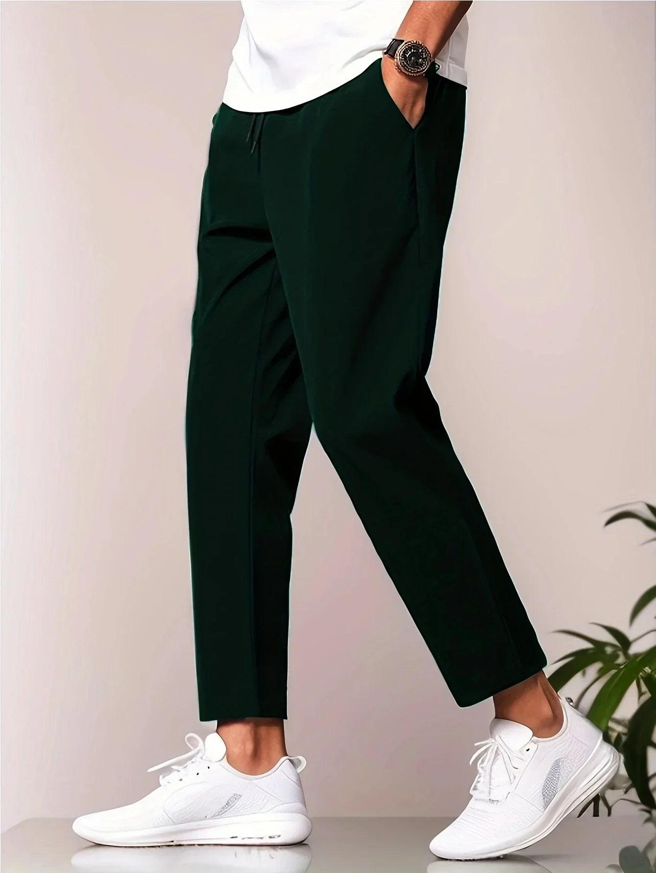 Men's Joggers Black Lightweight Quick-Drying Fabric