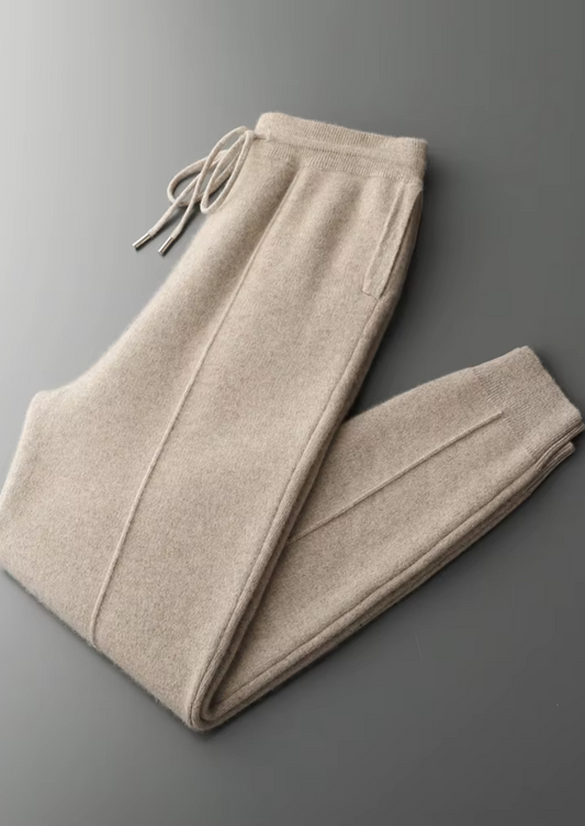Men's Joggers Grey Extra-Fine Merino Wool Relaxed Fit 0