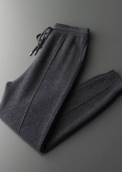 Men's Joggers Grey Extra-Fine Merino Wool Relaxed Fit 2