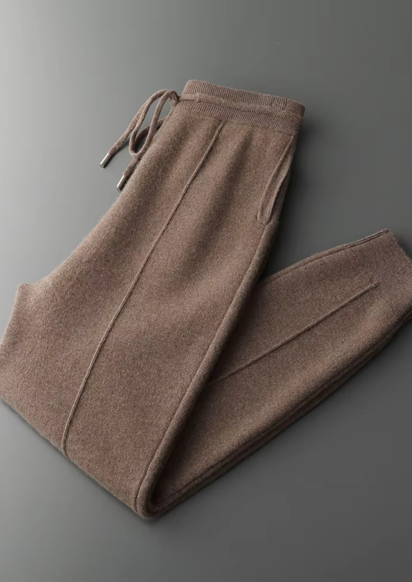 Men's Joggers Grey Extra-Fine Merino Wool Relaxed Fit 9