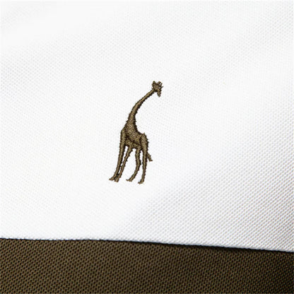 Men's Long Sleeve Polo Shirt Navy Cotton