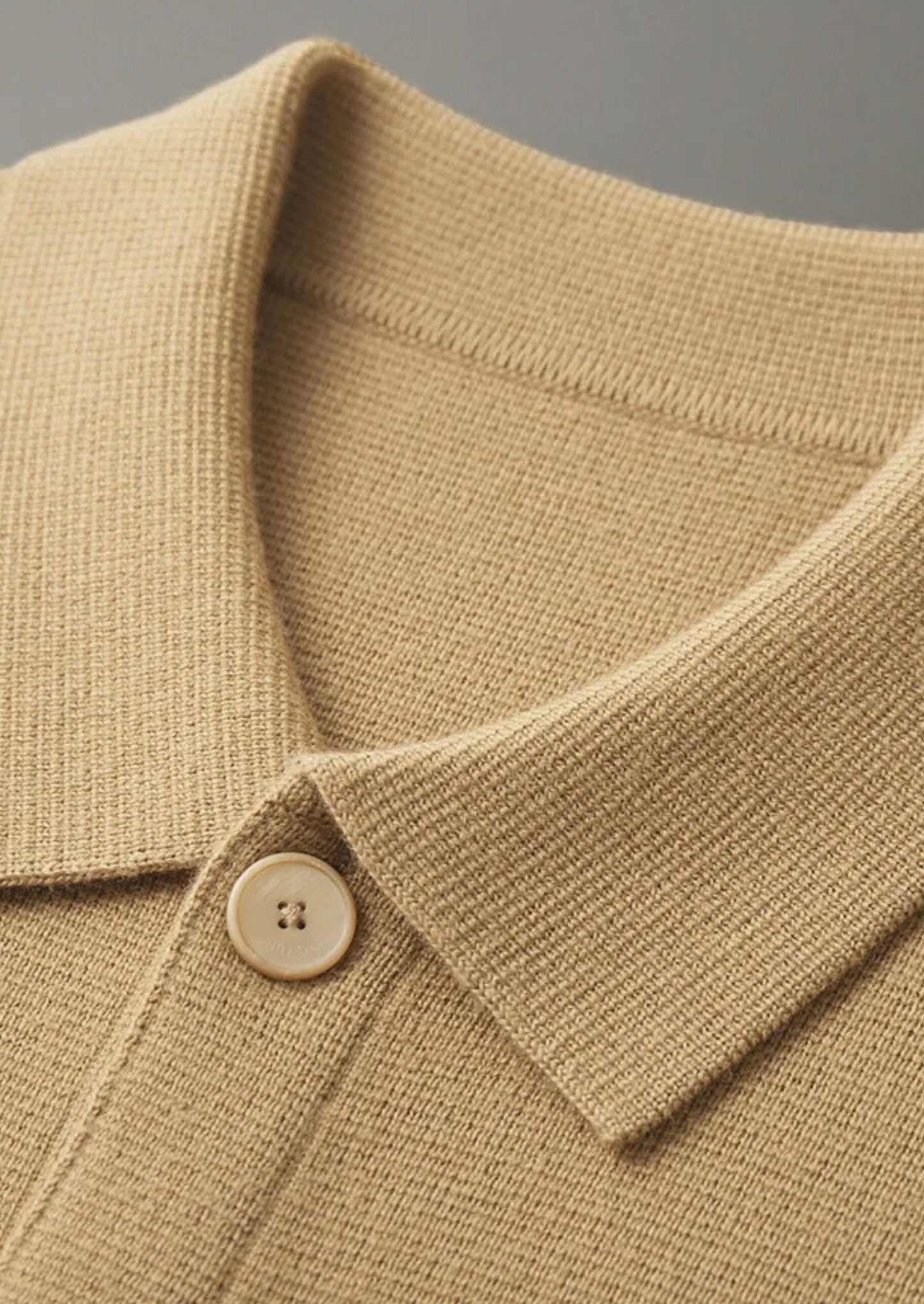 Men's Overshirt Grey Merino Wool Button-Up Extra-Fine 3