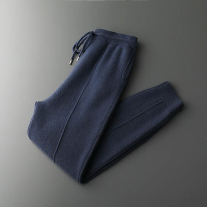 Men's Pants High-Waisted Warm Merino Wool Casual Business 6