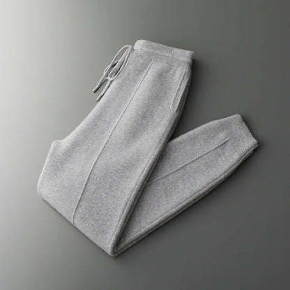 Men's Pants High-Waisted Warm Merino Wool Casual Business 8
