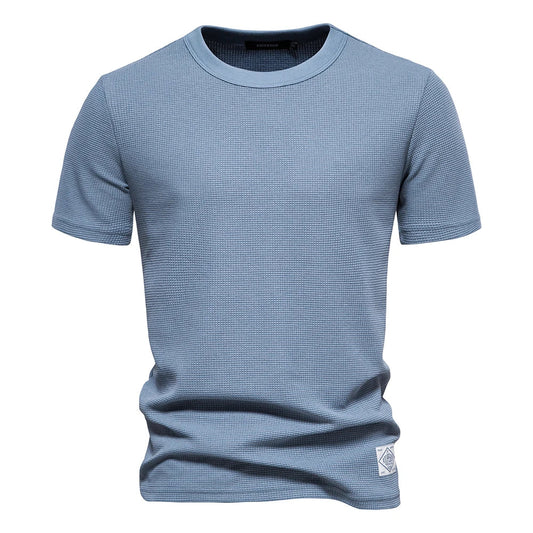 Men's Polo Shirt Light Blue Breathable Fabric