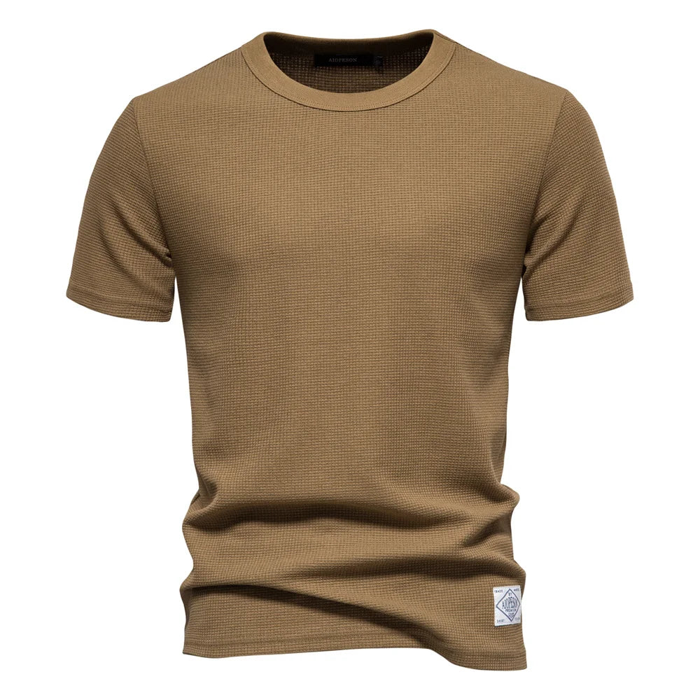 Men's Polo Shirt Light Blue Breathable Fabric