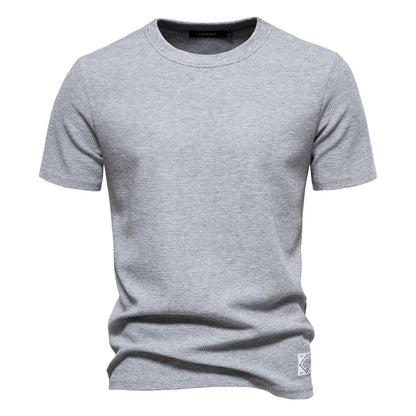 Men's Polo Shirt Light Blue Breathable Fabric