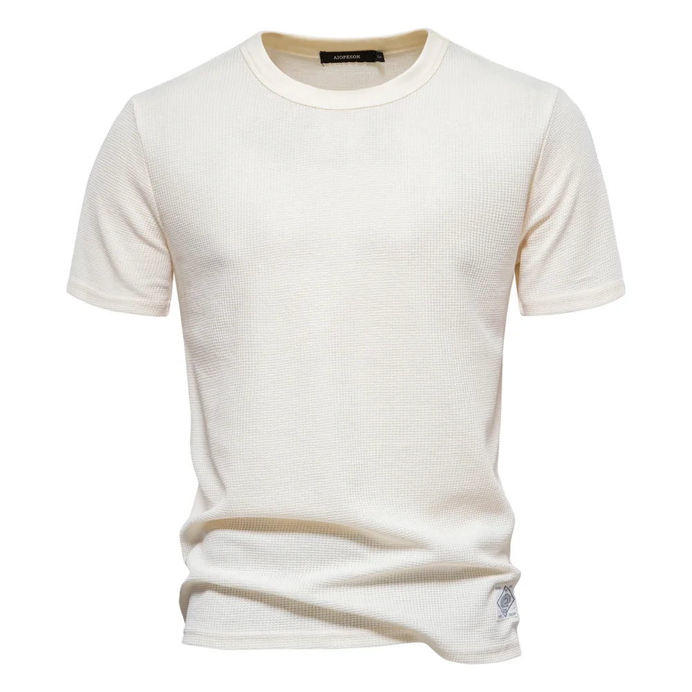 Men's Polo Shirt Light Blue Breathable Fabric