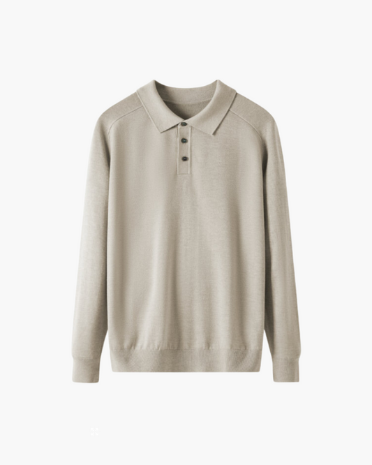Men's Polo Shirt Navy 100% Wool 0