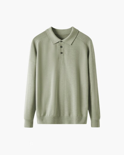 Men's Polo Shirt Navy 100% Wool 6