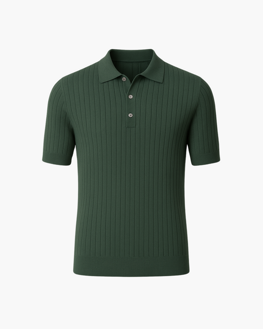 Men's Polo Shirt Navy Blue Knit Cotton 0