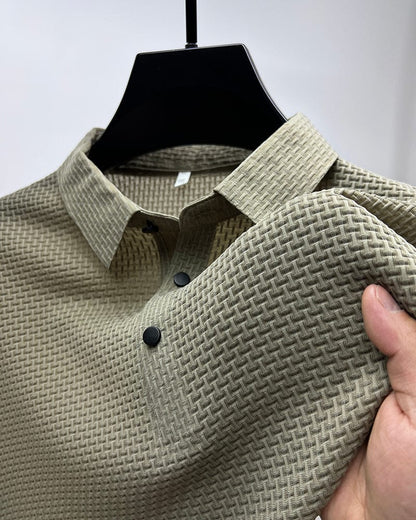 Men's Polo Shirt Navy Piqué Cotton 1