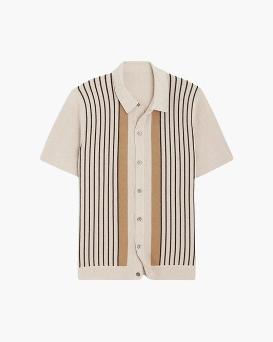 Men's Polo Shirt Striped Lightweight Cotton 0